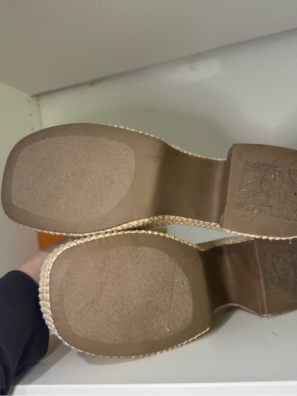 Steve Madden Natural Raffia Platform Mules - Picture 4 of 4